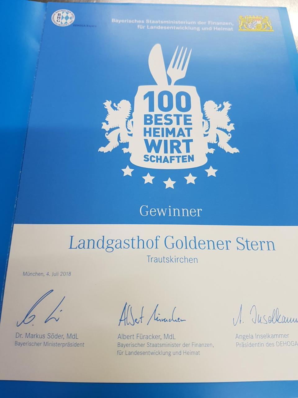 Landhotel Goldener Stern Trautskirchen Buitenkant foto